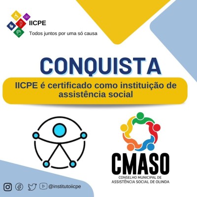 IICPE é cerfificado como instituição de assistência social em Olinda